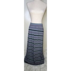 GAP Factory Navy/Grey/White/Green Striped Maxi small